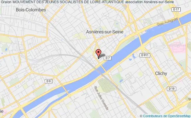 plan association Mouvement Des Jeunes Socialistes De Loire-atlantique Asnières-sur-Seine