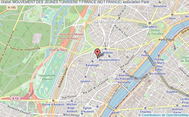 plan association Mouvement Des Jeunes Tunisiens ? France (mjt France) Paris