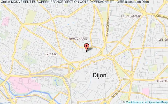 plan association Mouvement Europeen France, Section Cote D'or/saone-et-loire Dijon