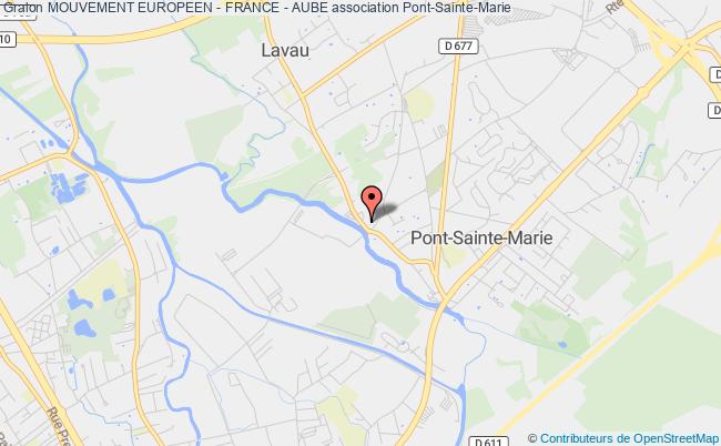 plan association Mouvement Europeen - France - Aube Pont-Sainte-Marie