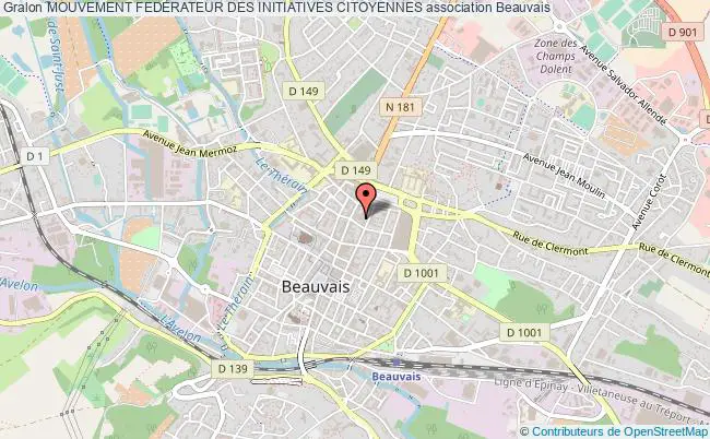 plan association Mouvement Federateur Des Initiatives Citoyennes Beauvais