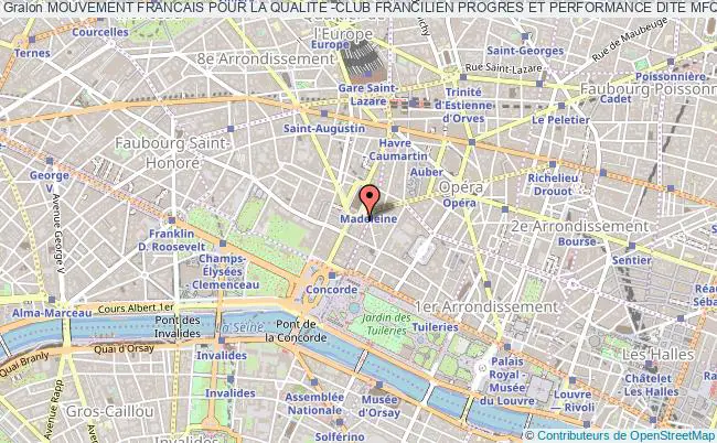 plan association Mouvement Francais Pour La Qualite -club Francilien Progres Et Performance Dite Mfq - Club Francilien Progres Et Performance Paris