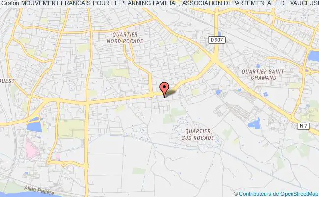 plan association Mouvement Francais Pour Le Planning Familial, Association Departementale De Vaucluse Avignon