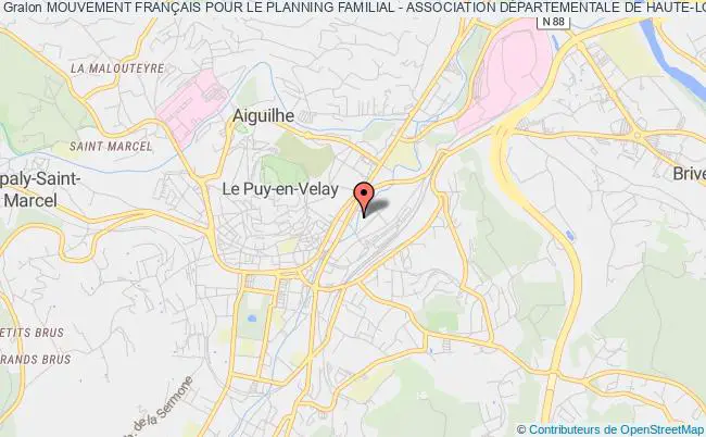 plan association Mouvement FranÇais Pour Le Planning Familial - Association DÉpartementale De Haute-loire - " Le Planning Familial 43 " Le Puy-en-Velay