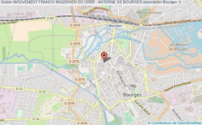 plan association Mouvement Franco Imazighen Du Cher - Antenne De Bourges Bourges