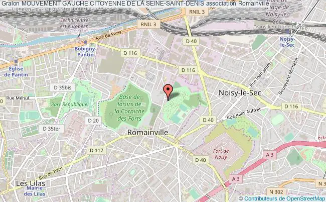 plan association Mouvement Gauche Citoyenne De La Seine-saint-denis Romainville