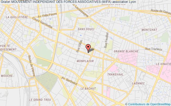 plan association Mouvement IndÉpendant Des Forces Associatives (mifa) Lyon
