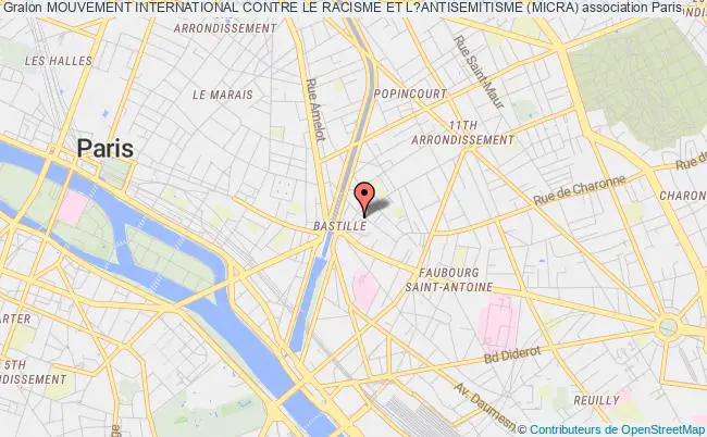 plan association Mouvement International Contre Le Racisme Et L?antisemitisme (micra) Paris