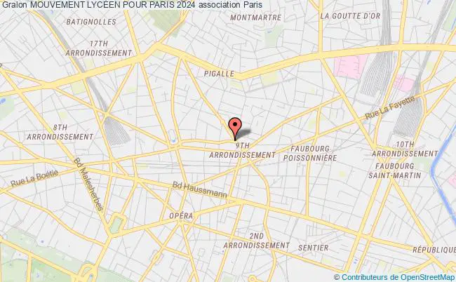 plan association Mouvement LycÉen Pour Paris 2024 Paris
