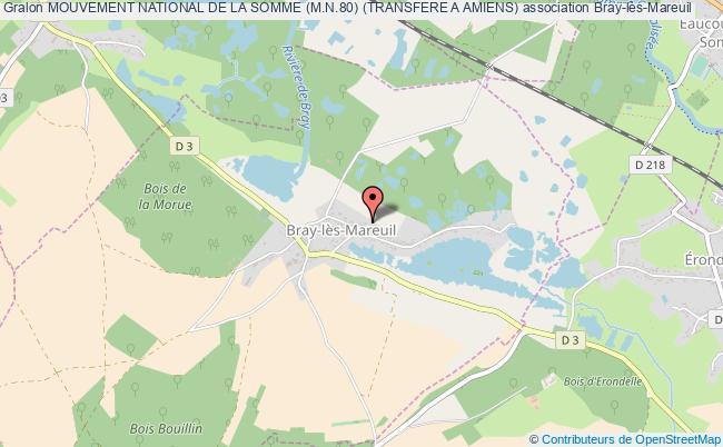 plan association Mouvement National De La Somme (m.n.80) (transfere A Amiens) Bray-lès-Mareuil