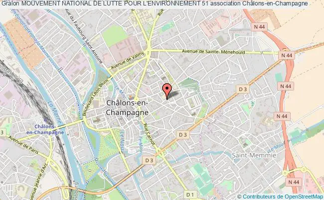 plan association Mouvement National De Lutte Pour L'environnement 51 Châlons-en-Champagne