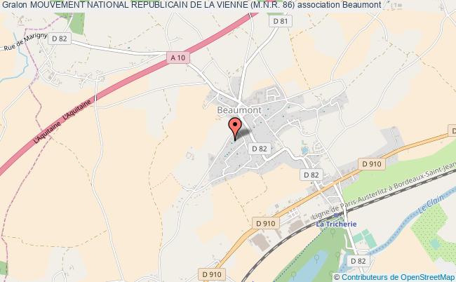 plan association Mouvement National Republicain De La Vienne (m.n.r. 86) Beaumont