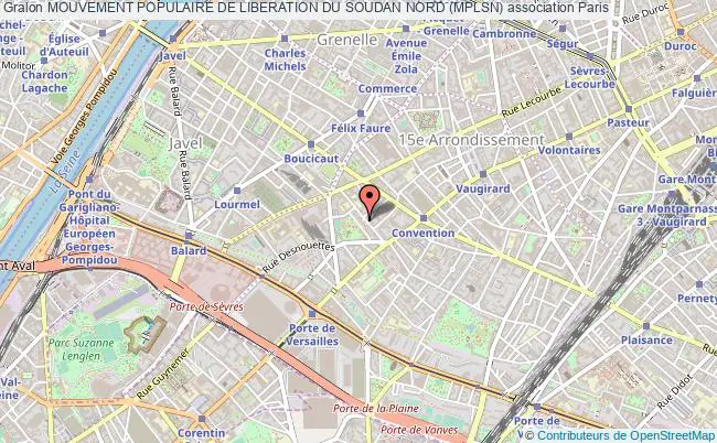 plan association Mouvement Populaire De Liberation Du Soudan Nord (mplsn) Paris