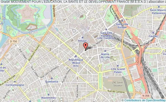 plan association Mouvement Pour L'education, La Sante Et Le Developpement France (m.e.s.a.d.) Lille