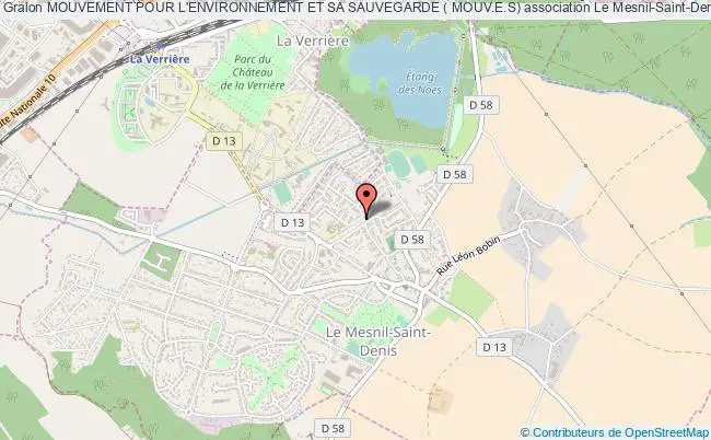 plan association Mouvement Pour L'environnement Et Sa Sauvegarde ( Mouv.e.s) Le    Mesnil-Saint-Denis