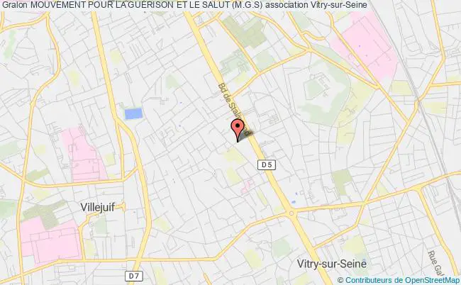 plan association Mouvement Pour La GuÉrison Et Le Salut (m.g.s) Vitry-sur-Seine