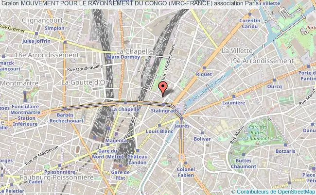 plan association Mouvement Pour Le Rayonnement Du Congo (mrc-france) Paris 19e