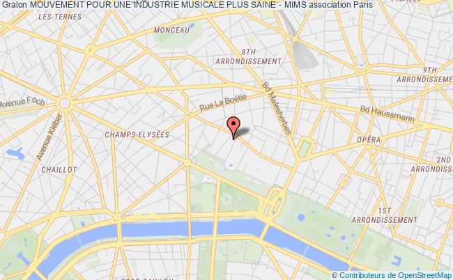 plan association Mouvement Pour Une Industrie Musicale Plus Saine - Mims Paris 8e