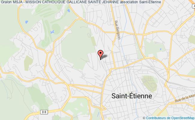 plan association Msja - Mission Catholique Gallicane Sainte Jehanne Saint-Étienne