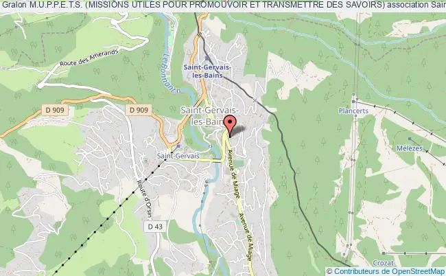 plan association M.u.p.p.e.t.s. (missions Utiles Pour Promouvoir Et Transmettre Des Savoirs) Saint-Gervais-les-Bains