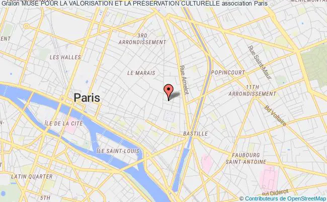 plan association Muse Pour La Valorisation Et La PrÉservation Culturelle Paris 3e