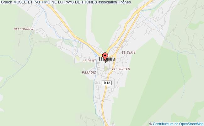 plan association Musee Et Patrimoine Du Pays De ThÔnes Thônes
