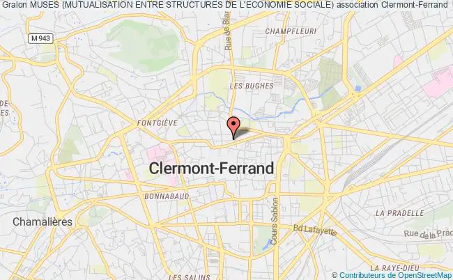 plan association Muses (mutualisation Entre Structures De L'economie Sociale) Clermont-Ferrand