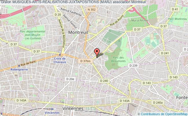 plan association Musiques-arts-realisations-juxtapositions (marj) Montreuil