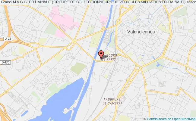 plan association M.v.c.g. Du Hainaut (groupe De Collectionneurs De Vehicules Militaires Du Hainaut) Valenciennes