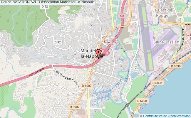 plan association Natation Azur Mandelieu-la-Napoule