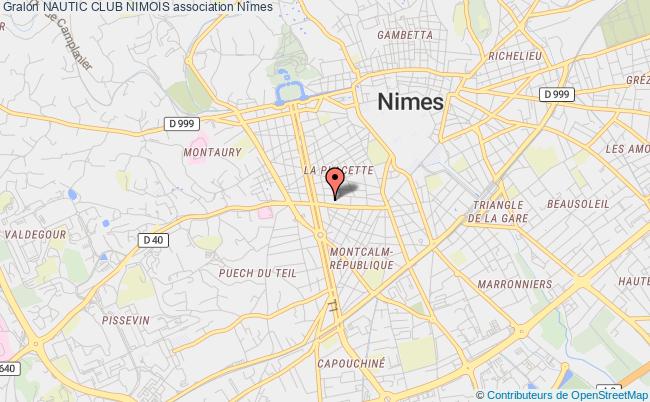 plan association Nautic Club Nimois Nîmes