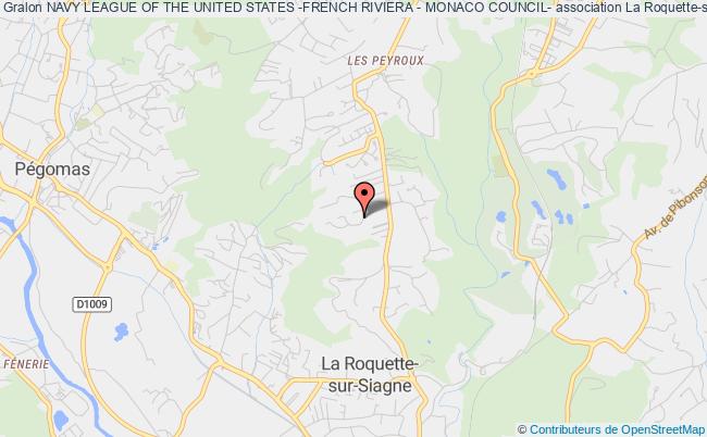 plan association Navy League Of The United States -french Riviera - Monaco Council- La Roquette-sur-Siagne