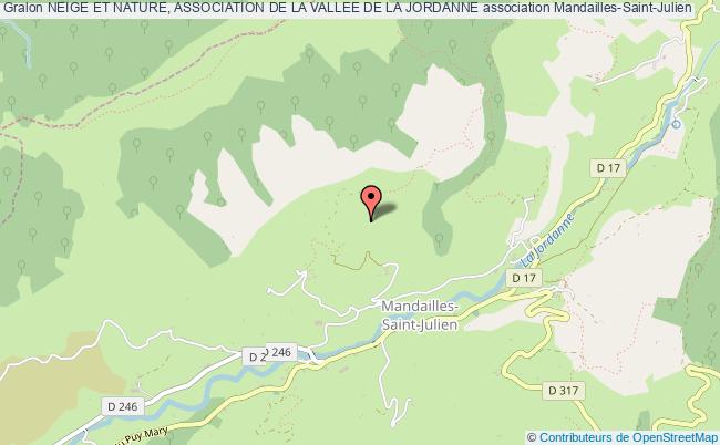 plan association Neige Et Nature, Association De La Vallee De La Jordanne Mandailles-Saint-Julien