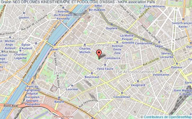 plan association Neo Diplomes Kinesitherapie Et Podologie D'assas - Nkpa Paris