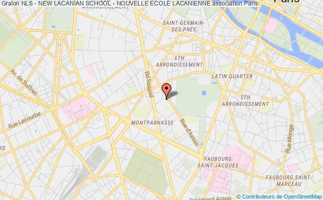 plan association Nls - New Lacanian School - Nouvelle Ecole Lacanienne Paris