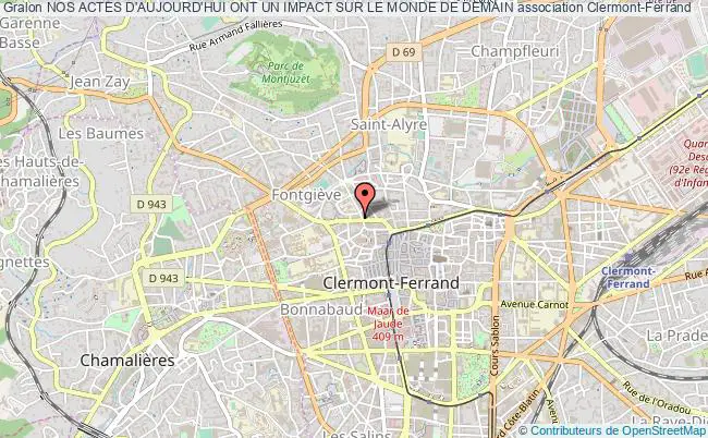 plan association Nos Actes D'aujourd'hui Ont Un Impact Sur Le Monde De Demain Clermont-Ferrand