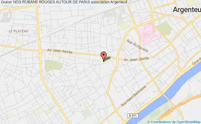 plan association Nos Rubans Rouges Autour De Paris Argenteuil