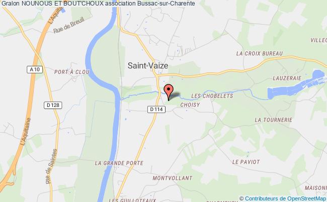 plan association Nounous Et Bout'choux Bussac-sur-Charente