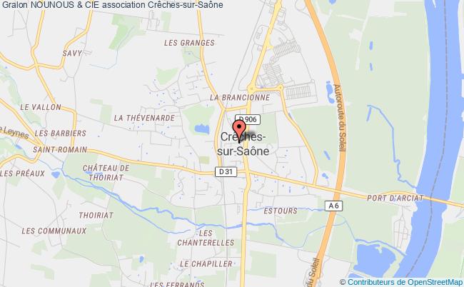 plan association Nounous & Cie Crêches-sur-Saône