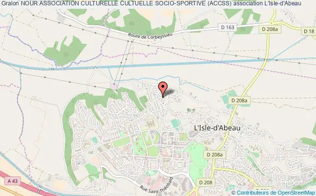 plan association Nour Association Culturelle Cultuelle Socio-sportive (accss) L'   Isle-d'Abeau