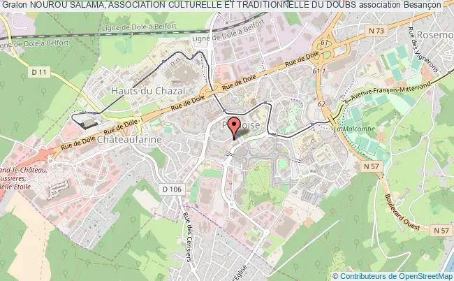 plan association Nourou Salama, Association Culturelle Et Traditionnelle Du Doubs Besançon