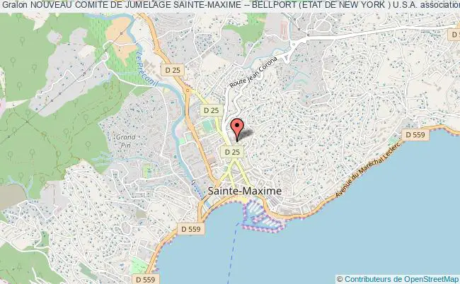 plan association Nouveau Comite De Jumelage Sainte-maxime -- Bellport (etat De New York ) U.s.a. Sainte-Maxime