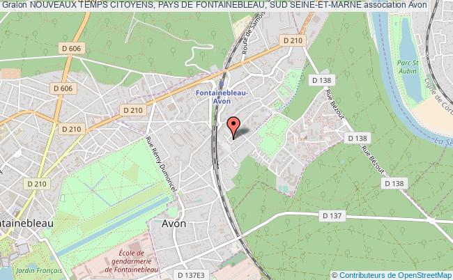 plan association Nouveaux Temps Citoyens, Pays De Fontainebleau, Sud Seine-et-marne Avon
