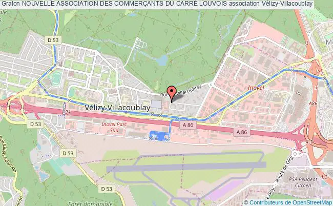 plan association Nouvelle Association Des CommerÇants Du CarrÉ Louvois Vélizy-Villacoublay