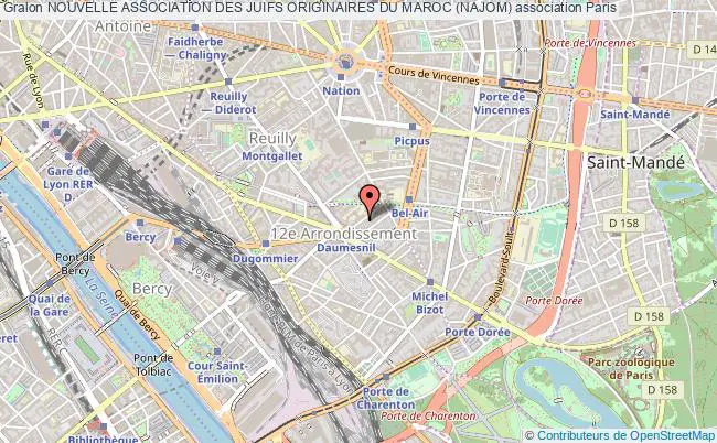 plan association Nouvelle Association Des Juifs Originaires Du Maroc (najom) Paris