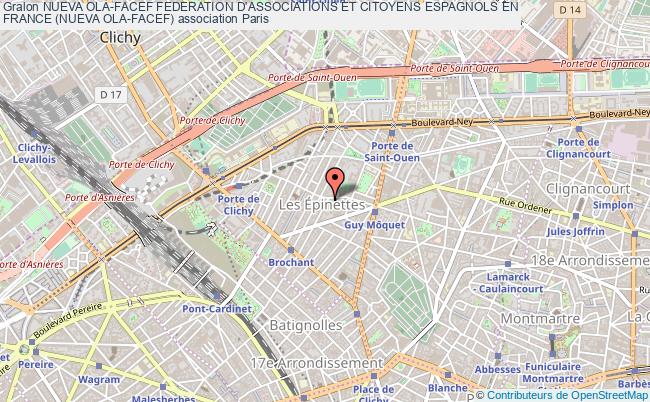 plan association Nueva Ola-facef Federation D'associations Et Citoyens Espagnols En
France (nueva Ola-facef) Paris 17e