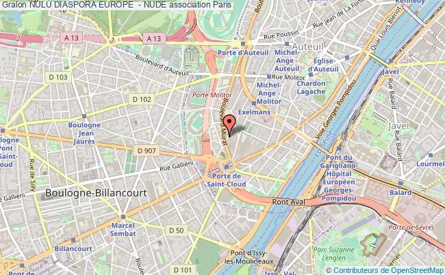 plan association Nulu Diaspora Europe  - Nude Paris 16e