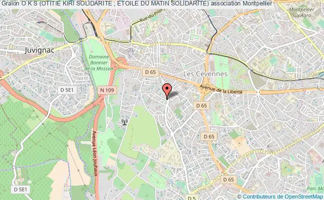 plan association O K S (otitie Kiri Solidarite ; Etoile Du Matin Solidarite) Montpellier