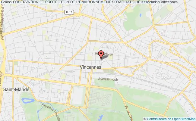 plan association Observation Et Protection De L'environnement Subaquatique Vincennes