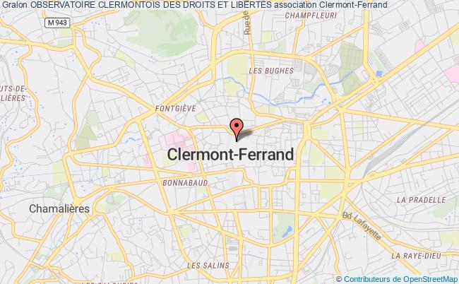 plan association Observatoire Clermontois Des Droits Et LibertÉs Clermont-Ferrand